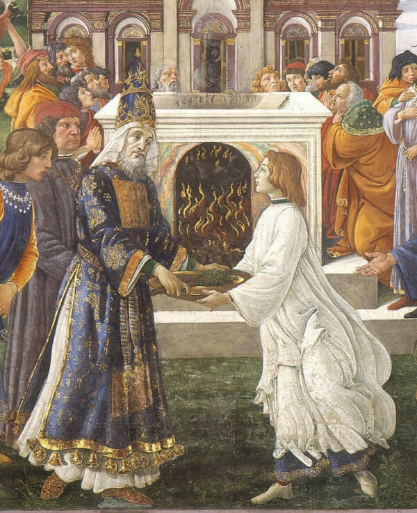 Die Reinigung des Aussätzigen und die Versuchung Christi in der Sixtinischen Kapelle: Detail der Reinigung – Sandro Botticelli Sandro Botticelli 2024-11-21