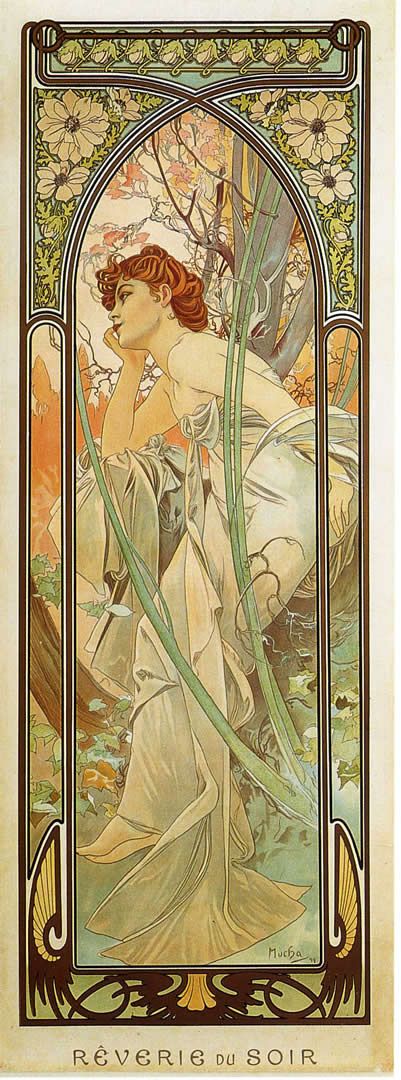 Stunden des Tages: Abendtraum – Mucha Alfons Mucha 2024-11-21