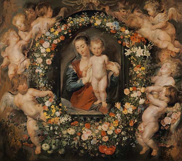 Die Madonna mit dem Blumenkranz. Der Blumenkranz Jan Brueghel der Ältere (1568-1625) – Peter Paul Rubens Peter Paul Rubens 2024-11-21