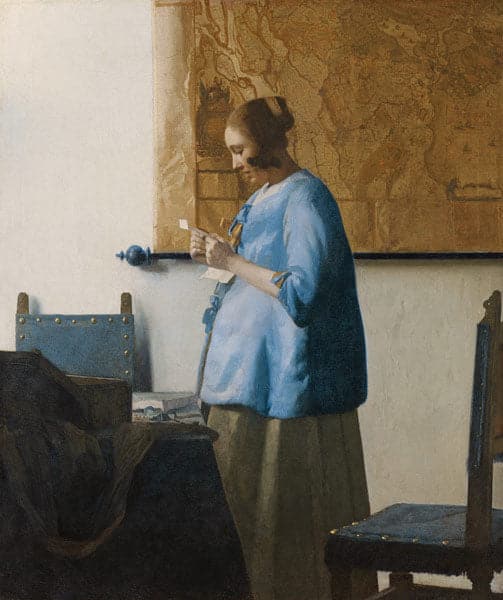 Die Frau in Blau, die einen Brief liest – Johannes Vermeer Jan Vermeer van Delft 2024-11-21