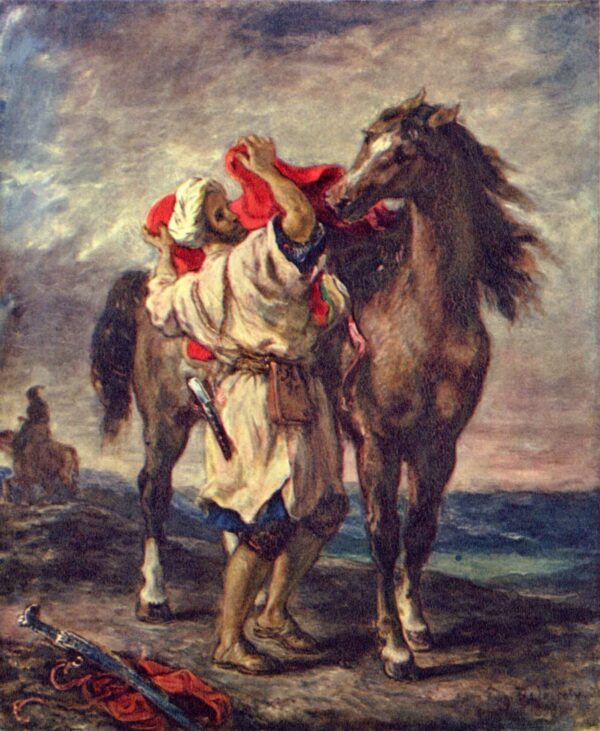 Ein Araber sattelt sein Pferd – Eugène Delacroix Eugène Delacroix 2024-11-21