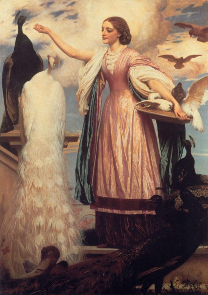 Ein Mädchen, das Pfauen füttert – Frederic Leighton Frederic Leighton 2024-09-19