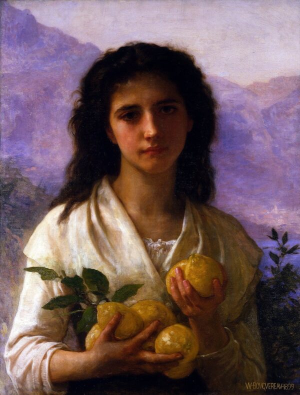 Mädchen, das Zitronen hält – William Bouguereau William Adolphe Bouguereau 2024-11-21