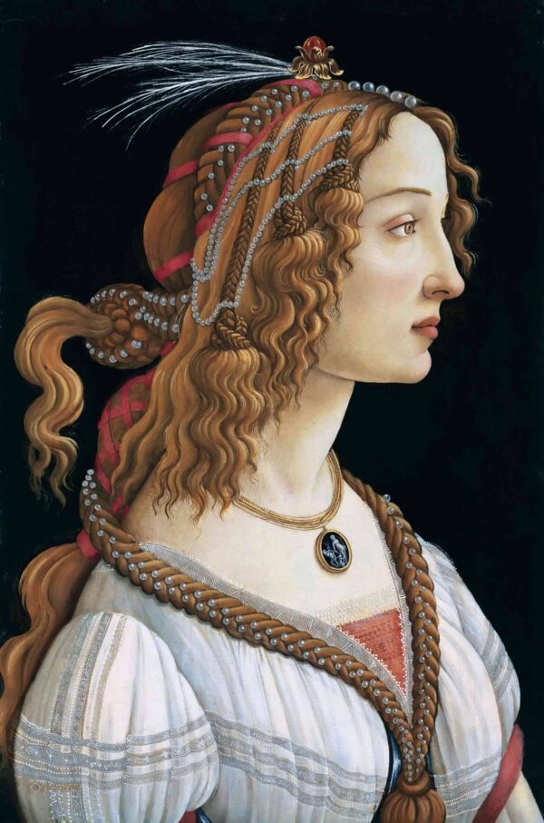 Idealisiertes Porträt einer Frau (Porträt von Simonetta Vespucci als Nymphe) – Sandro Botticelli Sandro Botticelli 2024-11-21