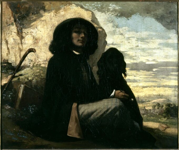 Selbstporträt mit schwarzem Hund – Gustave Courbet Gustave Courbet 2024-09-19