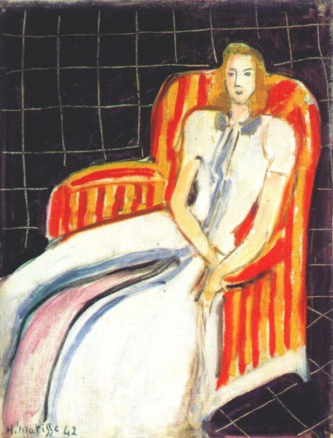 Simone in einem gestreiften Sessel – Matisse Henri Matisse 2024-09-19 2