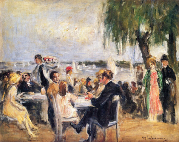 Caféterrasse an der Elbe – Max Liebermann Max Liebermann 2024-11-21