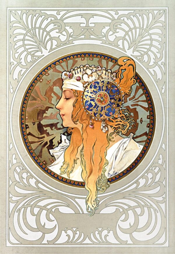 Byzantinische Köpfe: Blondine – Mucha Alfons Mucha 2024-11-21