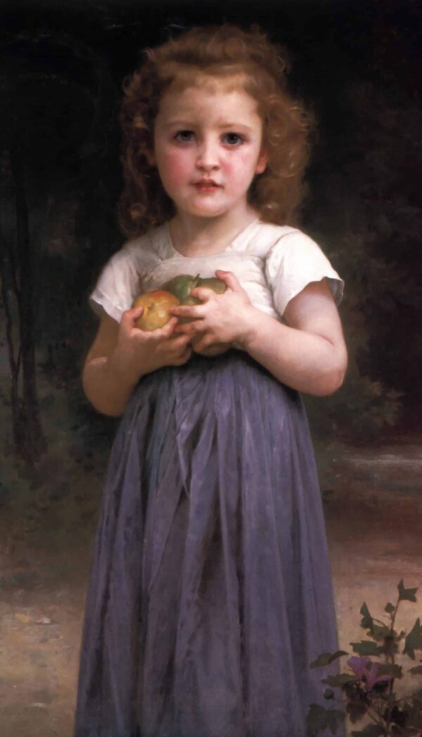 Kleines Mädchen, das Äpfel in ihrer Hand hält – William Bouguereau William Adolphe Bouguereau 2024-11-21