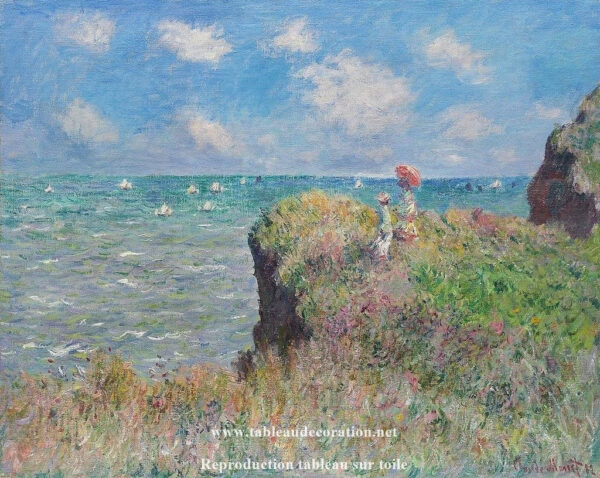 Spaziergang auf der Klippe, Pourville – Monet Landschaftsbild Claude Monet 2024-11-21