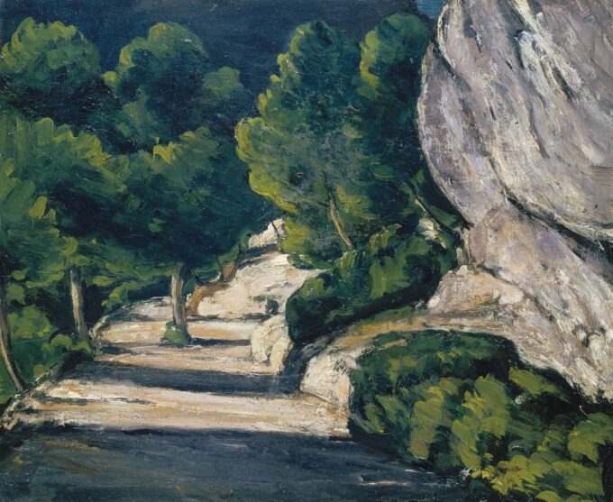 Landschaft. Straße mit Bäumen in den Rocky Mountains – Paul Cézanne Paul Cézanne 2024-09-20 2