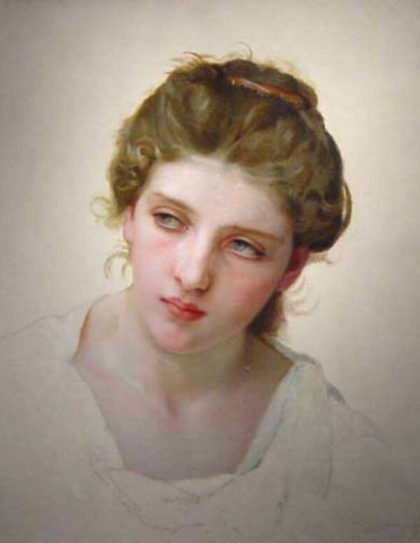 Studie des Kopfes eines blonden weiblichen Gesichts von William Bouguereau William Adolphe Bouguereau 2024-11-21