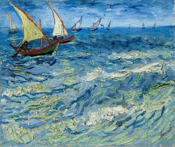 Meereslandschaft in Saintes-Maries (Blick auf das Mittelmeer) – Van Gogh Vincent Van Gogh 2024-11-20