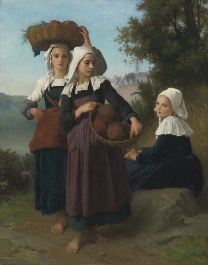 Mädchen aus Fouesnant, die vom Markt zurückkehren“ – William Bouguereau William Adolphe Bouguereau 2024-09-19