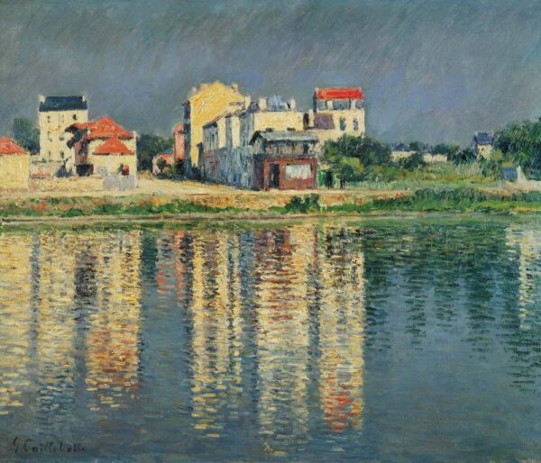 Reflexionen von Häusern im Wasser der Seine in der Nähe von Argenteuil – Caillebotte Gustave Caillebotte 2024-11-21