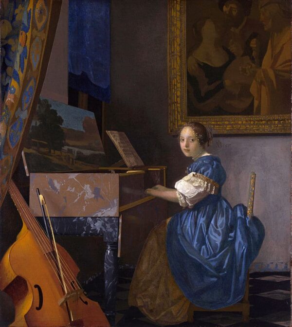 Junge Frau, die das Virginal spielt – Johannes Vermeer Jan Vermeer van Delft 2024-11-21