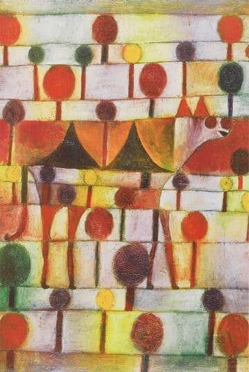 Chamäleon (in einer rhythmischen Landschaft mit Bäumen) – Paul Klee Paul Klee 2024-11-21