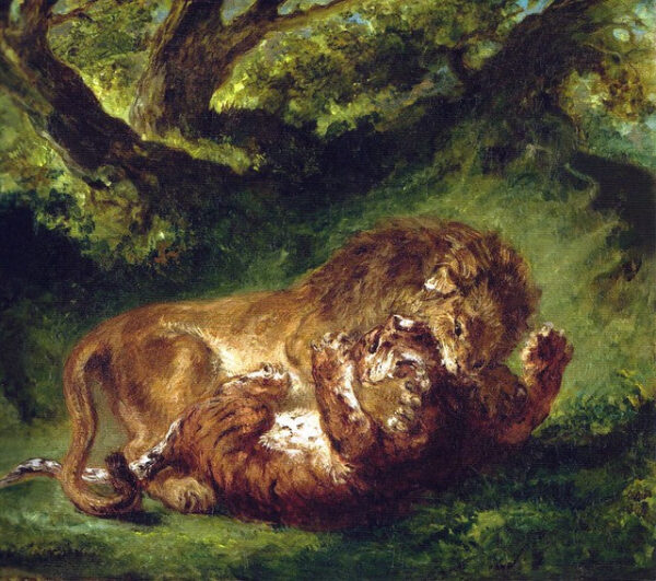 Kampf zwischen dem Löwen und dem Tiger – Eugène Delacroix Eugène Delacroix 2024-11-21