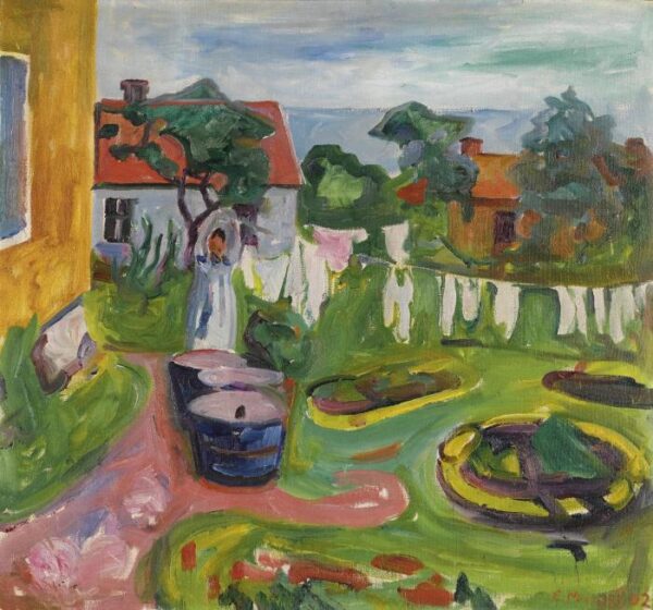 Kleidung auf einer Leine in Asgardstrand – Edvard Munch Edvard Munch 2024-11-10