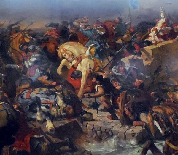 Die Schlacht von Taillebourg, 21. Juli 1242 – Eugène Delacroix Eugène Delacroix 2024-11-21