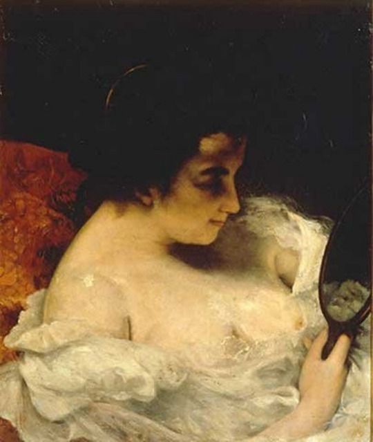 Die Frau, die sich in den kleinen Spiegel schaut – Gustave Courbet Gustave Courbet 2024-09-19