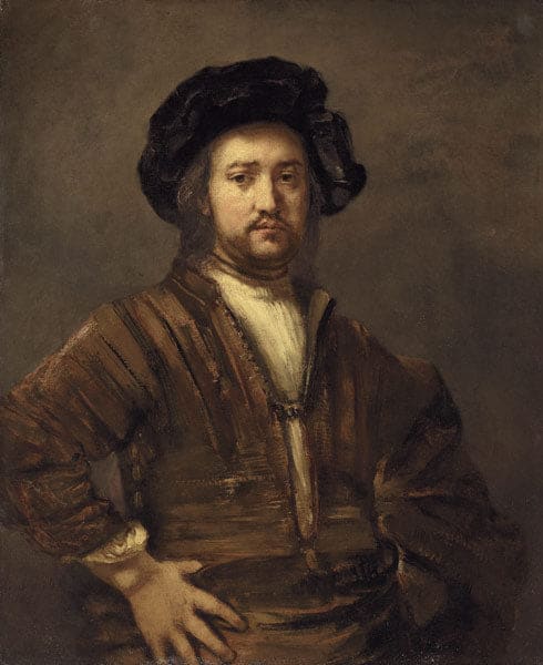 Porträt eines Mannes mit seinen Armen an der Seite ruhend – Rembrandt van Rijn Rembrandt van Rijn 2024-11-21