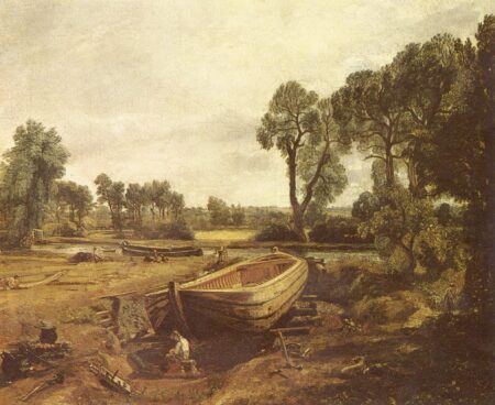 Bau von Booten in der Nähe der Flatford Mühle, 1815 – John Constable John Constable 2025-01-03