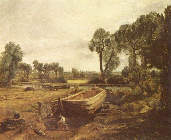 Bau von Booten in der Nähe der Flatford Mühle, 1815 – John Constable John Constable 2024-12-31