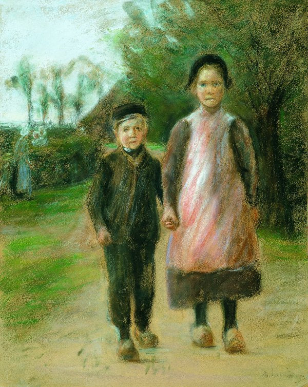 Junge und Mädchen in einer Dorfstraße – Max Liebermann Max Liebermann 2024-11-21