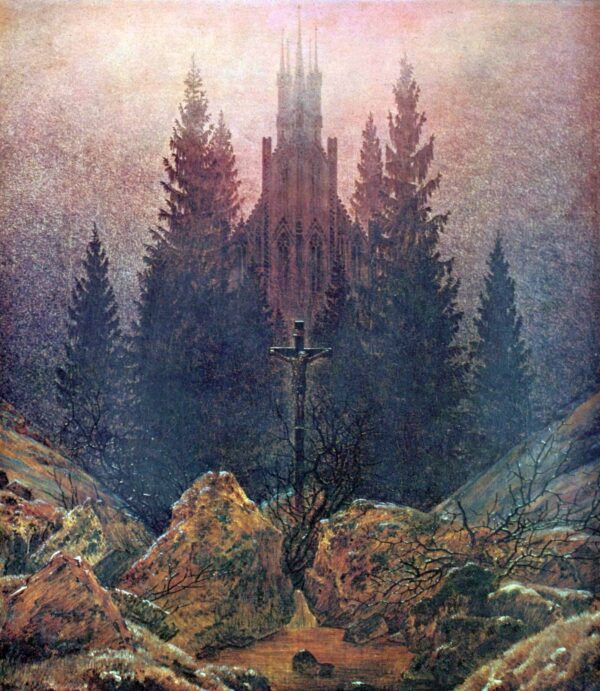 Kreuz und Kathedrale im Gebirge – Caspar David Friedrich Caspar David Friedrich 2024-11-21