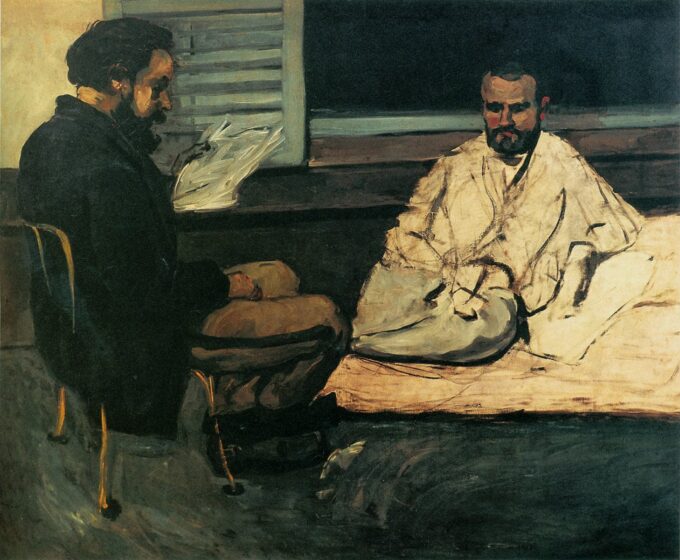 Paul Alexis (1847-1901) liest ein Manuskript für Emile Zola (1840-1902) 1869-70 – Paul Cézanne Paul Cézanne 2024-09-20 2