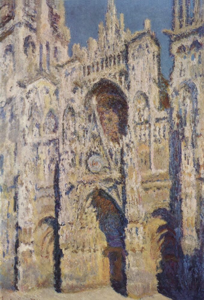 Die Kathedrale von Rouen. Das Portal und der Turm Saint-Romain, volle Sonne; Harmonie in Blau und Gold (W1360) – Claude Monet Claude Monet 2024-09-19