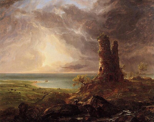 Romantische Landschaft mit zerstörtem Turm – Thomas Cole Thomas Cole 2024-11-21