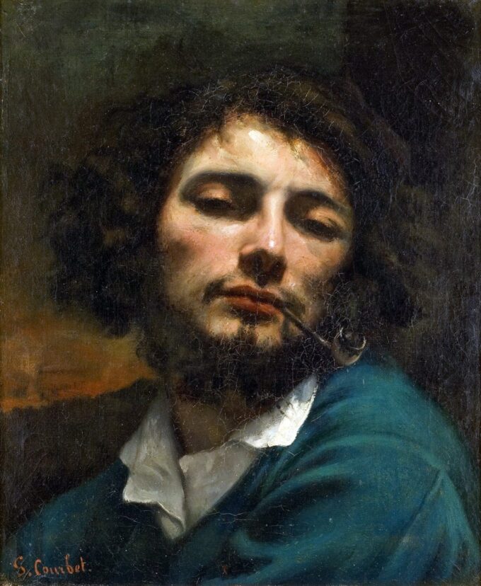 Selbstporträt des Künstlers, Mann mit einer Pfeife – Gustave Courbet Gustave Courbet 2024-09-19