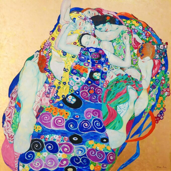 Die Jungfrauen (Gustav Klimt) – Reproduktion auf Lager – 200 x 200 cm Die Kunstgalerie 2024-09-19