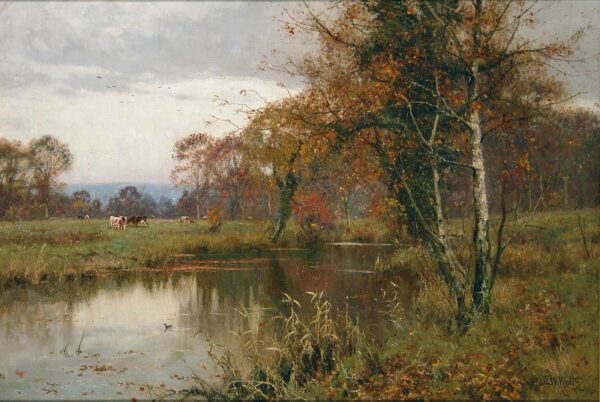 Herbstlandschaft mit Fluss – Edward Wilkins Waite Edward Wilkins Waite 2024-12-30