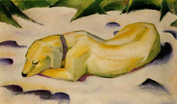 Liegender Hund im Schnee – Franz Marc Franz Marc 2024-11-21