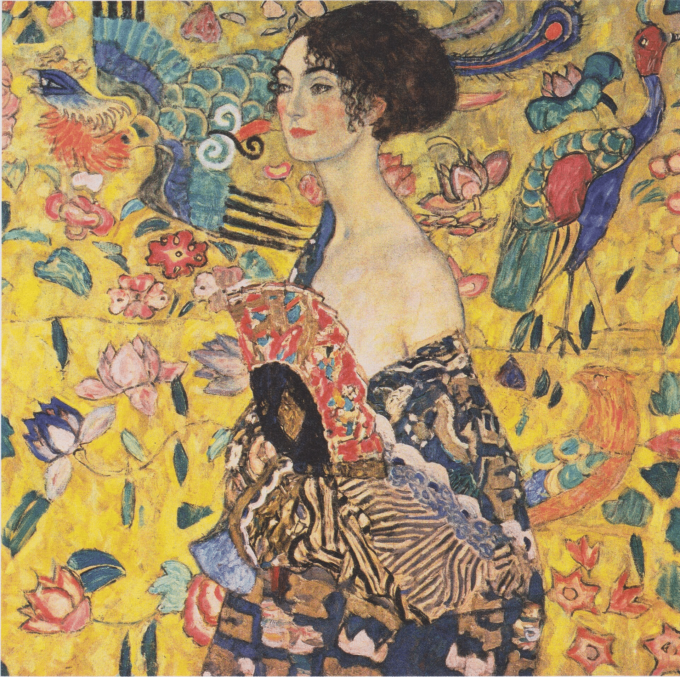 Die Dame mit dem Fächer oder Frau mit dem Fächer – Gustav Klimt Beliebte Bilder 2024-09-20 3