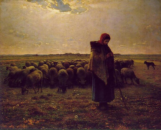 Bäuerin mit ihrer Herde – Jean-François Millet Jean-François Millet 2024-09-19 2