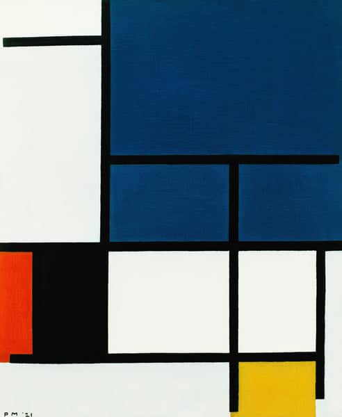 Komposition mit einem großen blauen Raum – Mondrian Piet Mondrian 2024-09-20