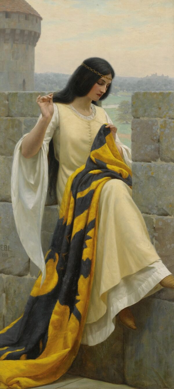 Dame, die die Banner stickt – Edmund Leighton Edmund Leighton 2024-11-21