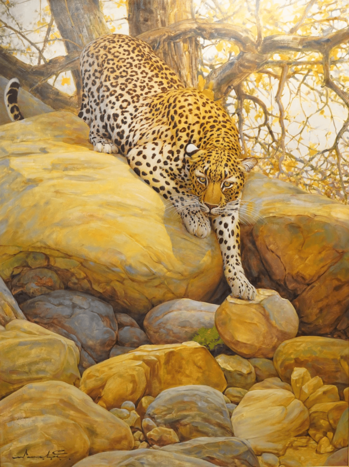 Leopard auf der Jagd – Somchai – 250 x 180 cm Die Kunstgalerie 2024-09-19