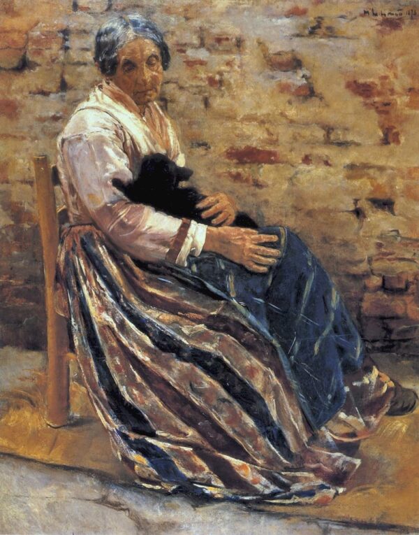 Eine alte Frau mit einer Katze – Max Liebermann Max Liebermann 2024-11-21