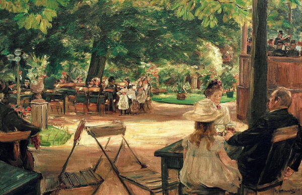 Restaurationsgarten – Brauereiterrasse in Leiden (unter den Zelten) – Max Liebermann Max Liebermann 2024-11-21