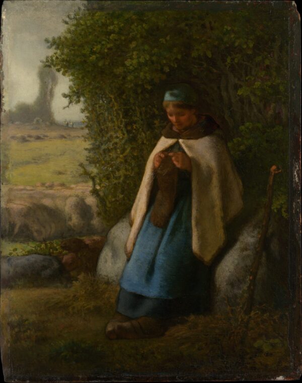 Bäuerin sitzt auf einem Felsen – Jean-François Millet Jean-François Millet 2024-11-21