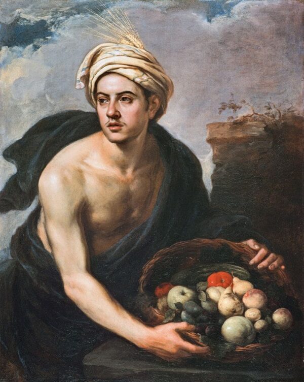 Junger Mann mit einem Korb voller Früchte (Personifikation des Sommers) – Bartolomé Esteban Murillo Bartolomé Esteban Murillo 2024-11-21