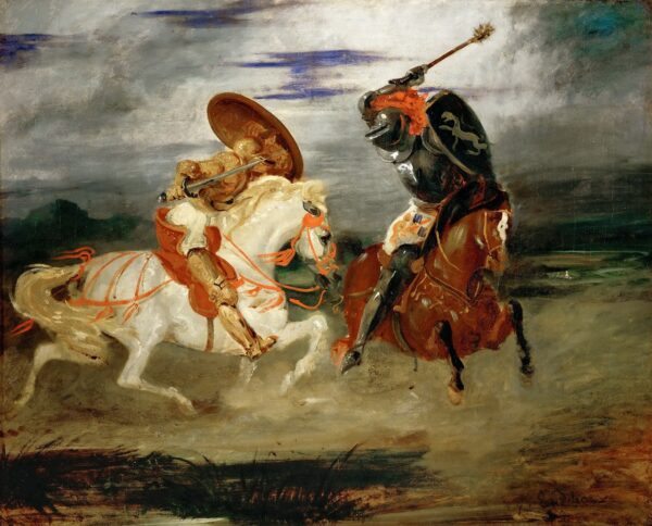 Kampf der Ritter auf dem Land – Eugène Delacroix Eugène Delacroix 2024-11-21