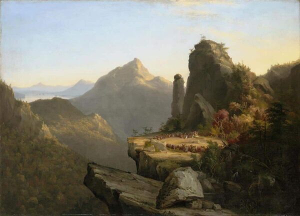 Szene aus dem letzten der Mohikaner Cora kniet vor Tamenund, 1827 – Thomas Cole Thomas Cole 2024-11-21