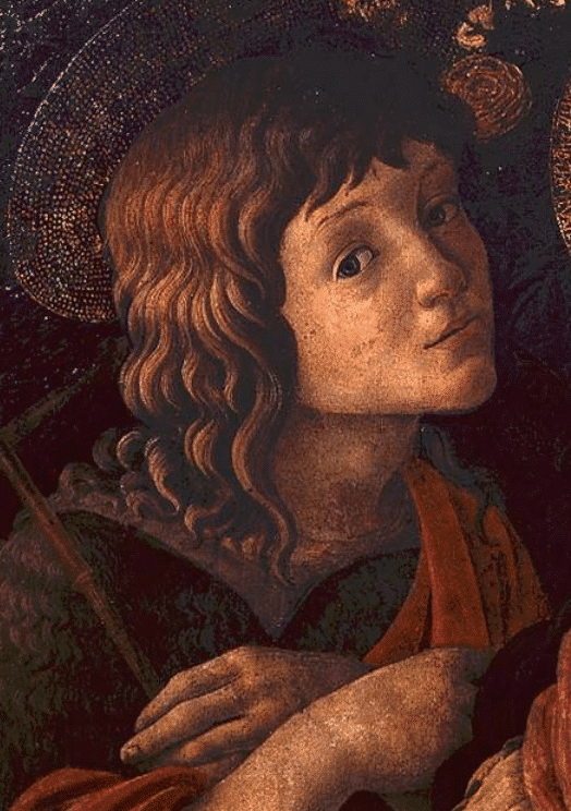 Jungfrau mit Kind und Johannes dem Täufer, Detail des jungen Heiligen – Sandro Botticelli Sandro Botticelli 2024-09-19