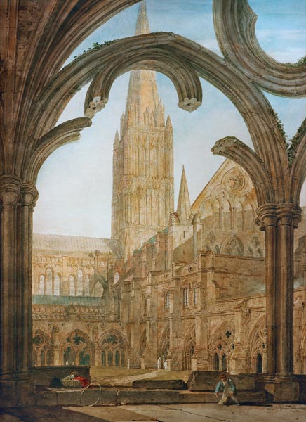 Südansicht der Kathedrale von Salisbury von den Kreuzgängen aus – William Turner William Turner 2024-11-21